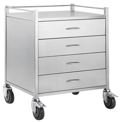 MEDICART 52, zdravotnický vozík, 600x490x900 mm, nerez